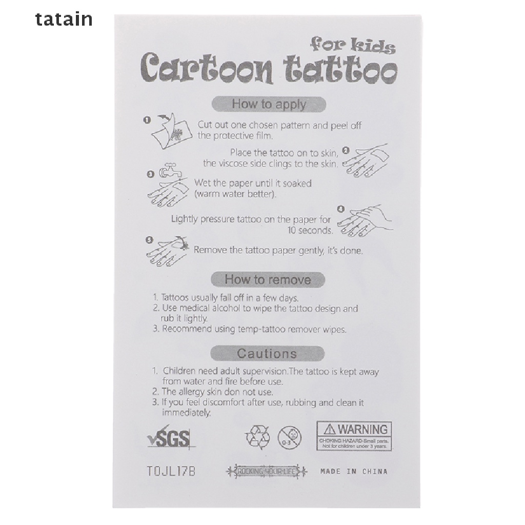 Bộ 15 tờ nhãn dán hình xăm tạm thời kiểu nàng tiên cá dễ thương dự tiệc dành cho trẻ em CVX