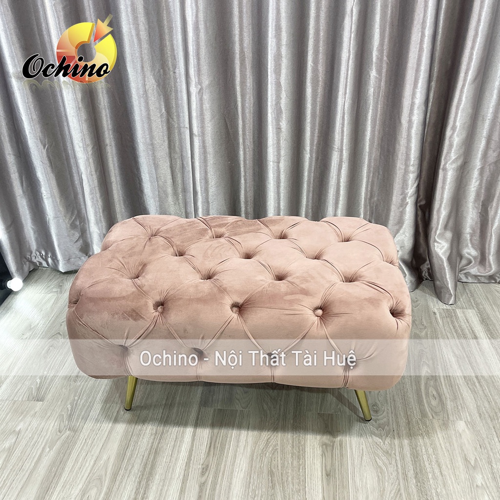Ghế Dài Ngồi chờ, ghế Sofa Dài Phòng Ngủ NHún cổ điển Sang Chảnh dài 80 cm ( Ảnh Thật và Video)