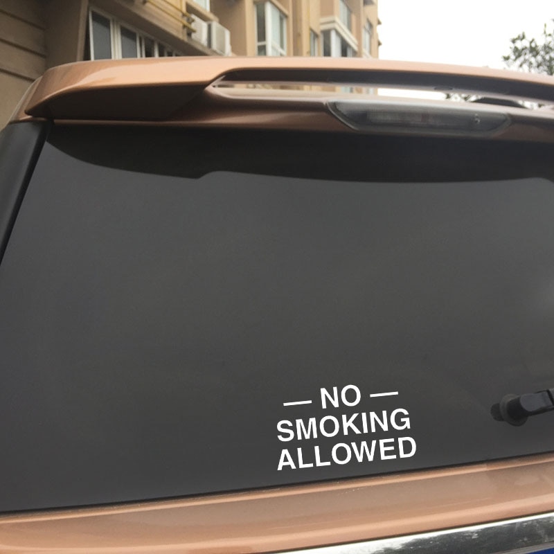 Đề can vinyl No Smoking Allowed vui nhộn trang trí xe hơi kích cỡ 15.3cm*8.5cm