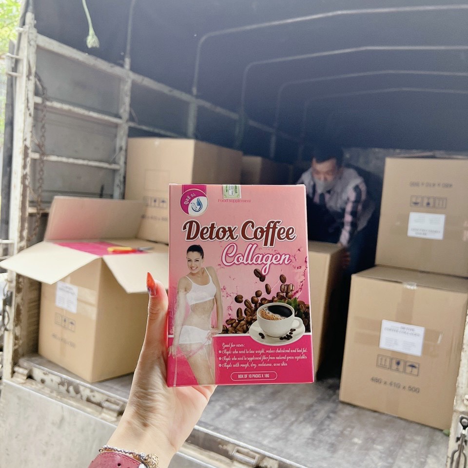 Cà phê giảm cân detox collagen - Detox Coffe Colagen Hộp 10 gói