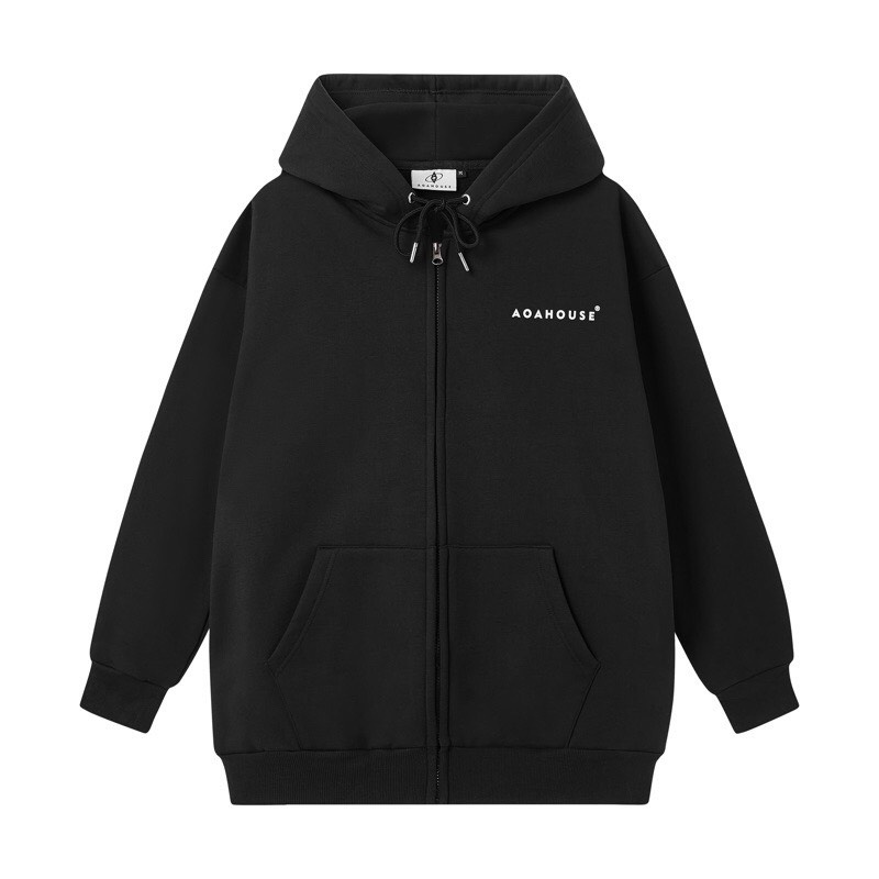 Áo Hoodie Zip Aoa House Local Brand Unisex Mũ Trùm 2 Lớp , Áo khoác Nỉ Dây Kéo Khoá Phong Cách Nam Nữ