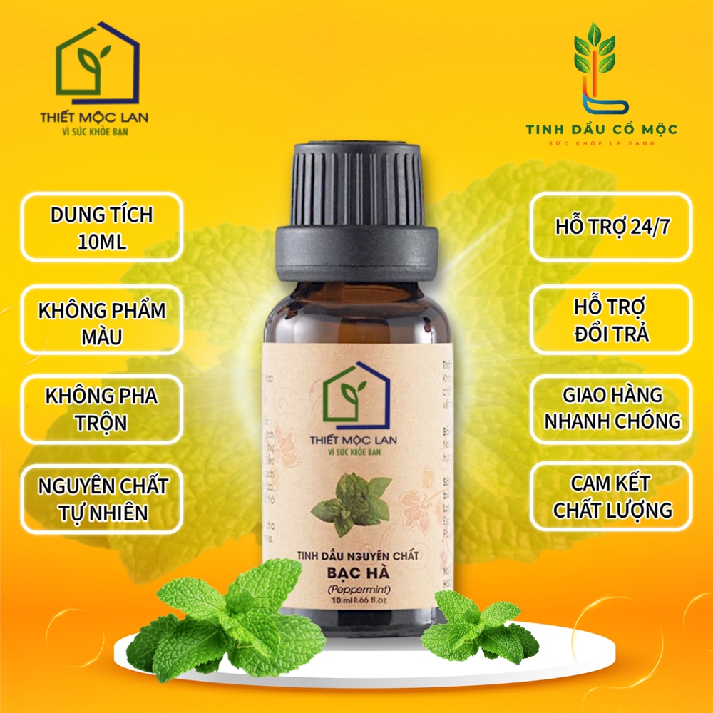 Tinh dầu Bạc Hà 10ml thương hiệu Thiết Mộc Lan sản xuất tại Việt Nam