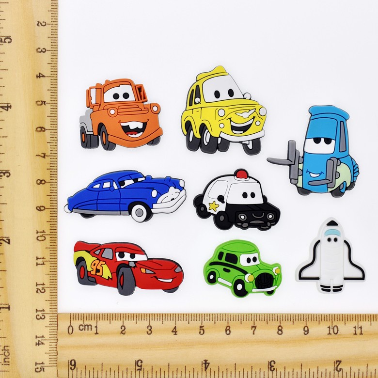 Ghim Cài Giày Crocs Hình Máy Bay Hoạt Hình Anime Jibits Lightning McQueen Jibbits Charm Racing Car Anime Jibitz Crocks Cho Trẻ Em