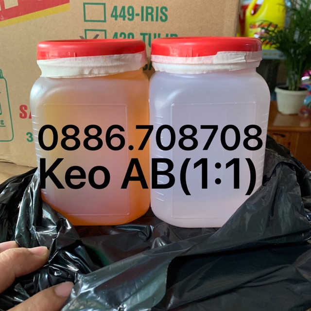 Keo A-B Resin (1:1) khối lượng tổng gần 2 kg