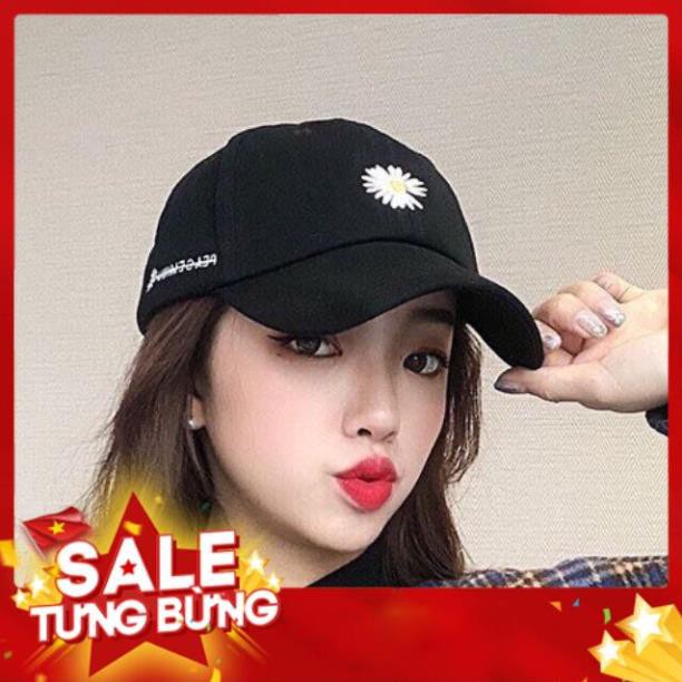 Nón kết hoa cúc cặp nam nữ, 4 màu đỏ vàng đen trắng, 001