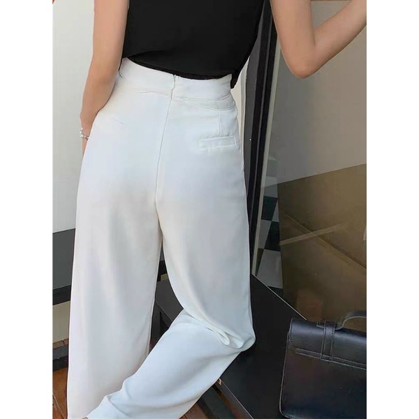 Quần ống rộng tuyết mưa đan chéo nữ, chất tuyết mưa 2 da mềm mịn, có size M và L, clothes ullzang hack dáng