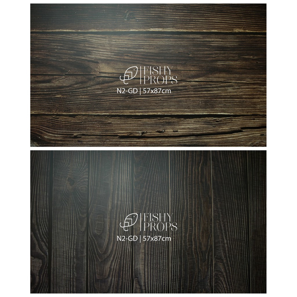 Hàng loại 1- Phông nền chụp ảnh 2 mặt giả gỗ đen N2_GD