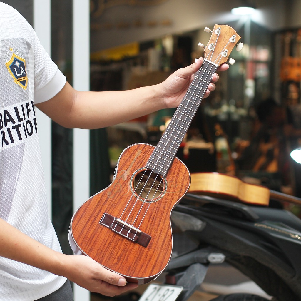 Đàn ukulele handmade Vinaguitar concert tenor Việt Nam gỗ thịt nguyên tấm VU-0x chính hãng - tặng full phụ kiện