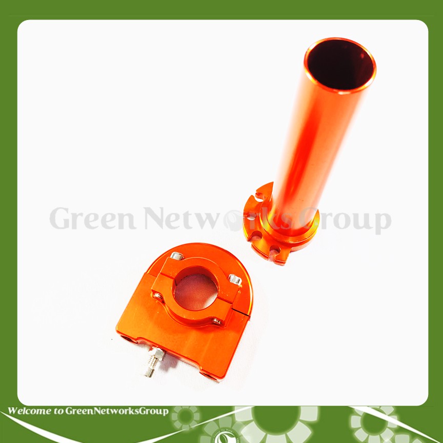 Cùm Ga Tăng Tốc Nhôm CNC Nguyên Khối Cho Mọi Loai Xe Máy Màu Cam Greennetworks