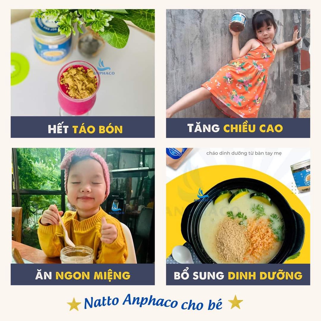 Bột Đậu Tương Lên Men Không Biến Đổi Gen Natto Anphaco Gói 100g Giàu Vitamin, Khoáng chất, Đạm lành Cho Người Ăn Chay