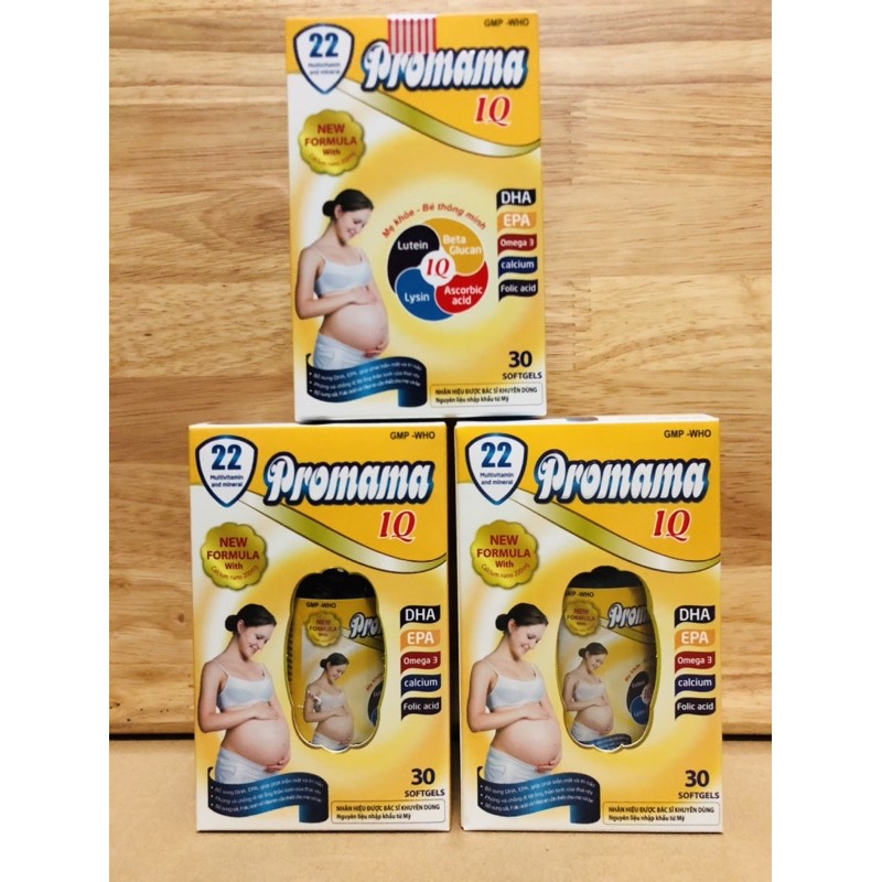 BỔ SUNG SẮT VÀ VITAMIN CHO MẸ BẦU PROMAMA IQ Hộp 30 viên