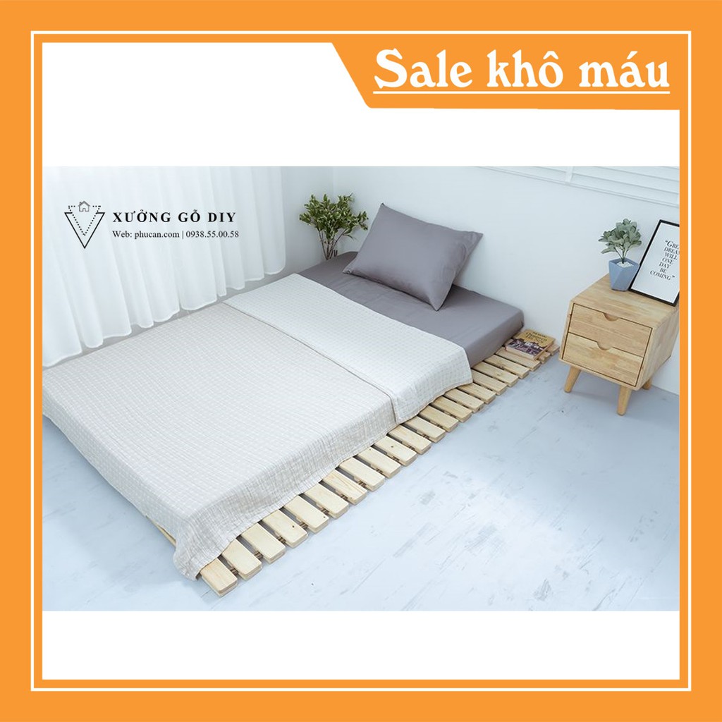 Giường cuộn trải sàn thông minh 80cm ⚡SALE SẬP SÀN ⚡ Gỗ Thông tự nhiên