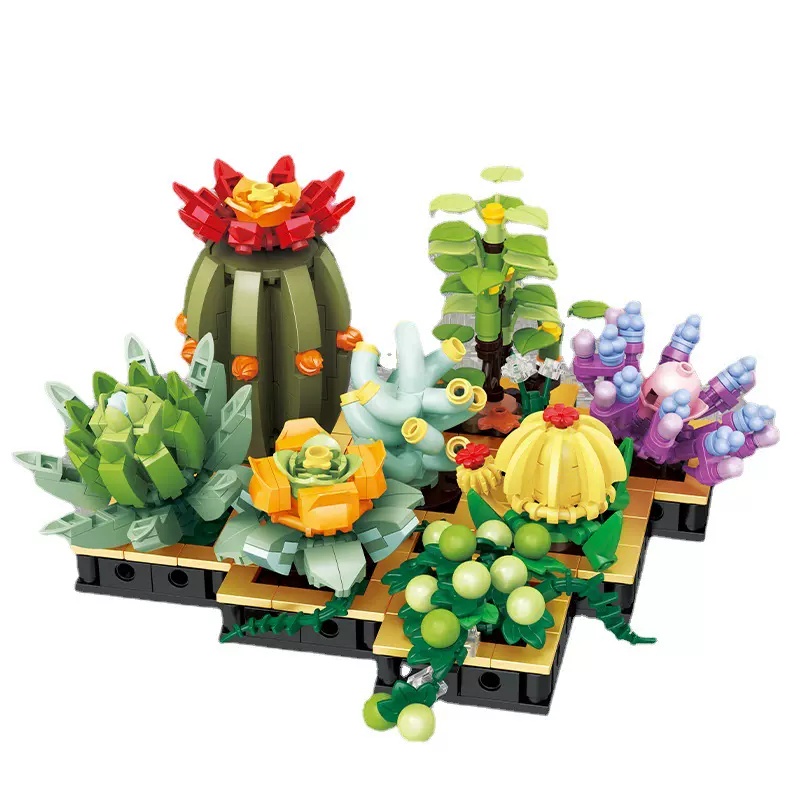 Mô hình đồ chơi SLUBAN lắp ráp cây xương rồng diy cho bé