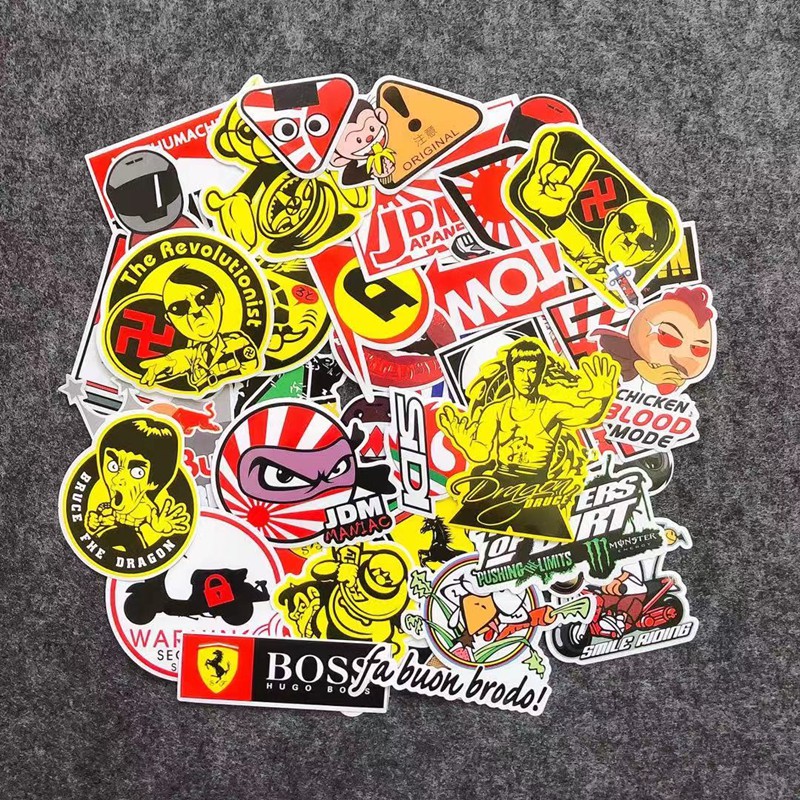 Set 40 Miếng Dán Chống Thấm Nước Trang Trí Xe Ô Tô