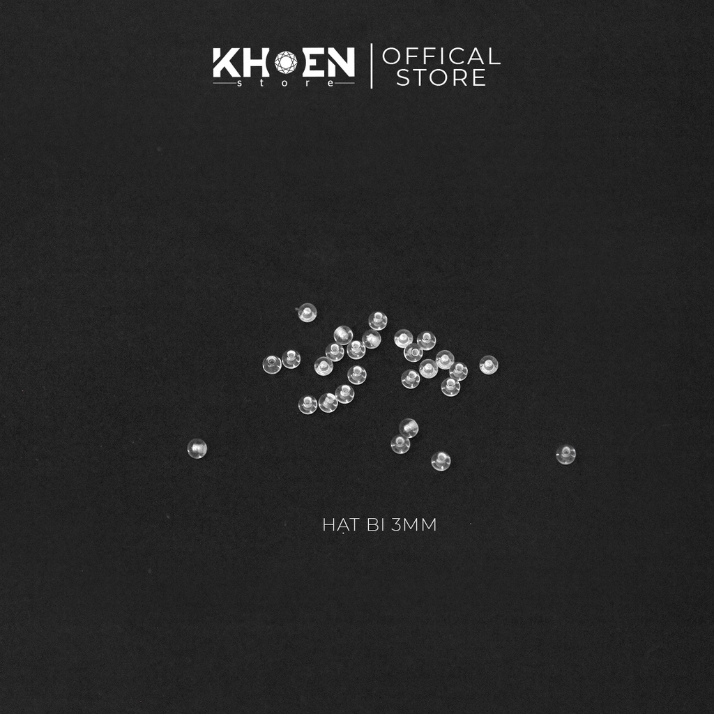 Khuyên tai trong suốt hạt bi - Nhựa sinh học - Khoen Store