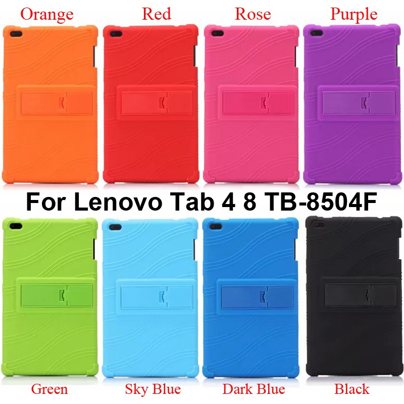 Ốp máy tính bảng silicone có giá đỡ cho LENOVO TAB4 8 (TB-8504F/N) 8.0" | BigBuy360 - bigbuy360.vn