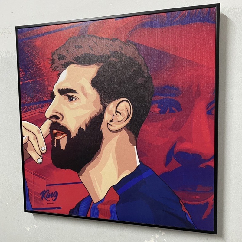 Tranh Treo Messi, Có Khung Composite, Trang trí Phòng Net