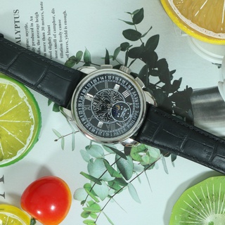 Đồng Hồ Nam Dây Da - IWC - Mặt Đen