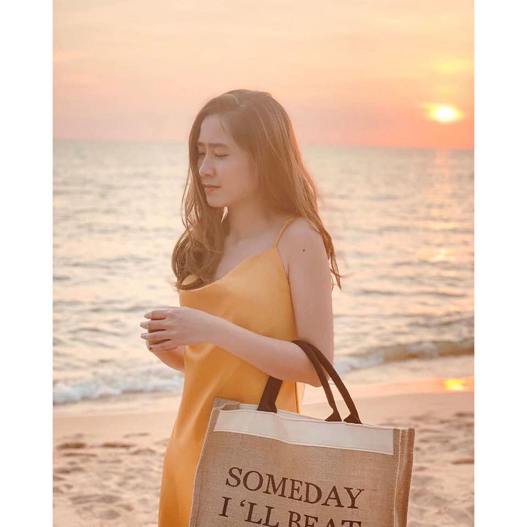 Túi cói Someday [ Made in Vietnam] túi cói đi biển dày  dặn, sắc xảo