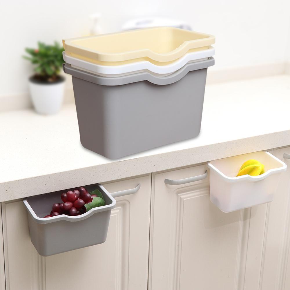 Thùng Đựng Rác Có Móc Treo Tiện Dụng Cho Nhà Bếp / Nhà Tắm