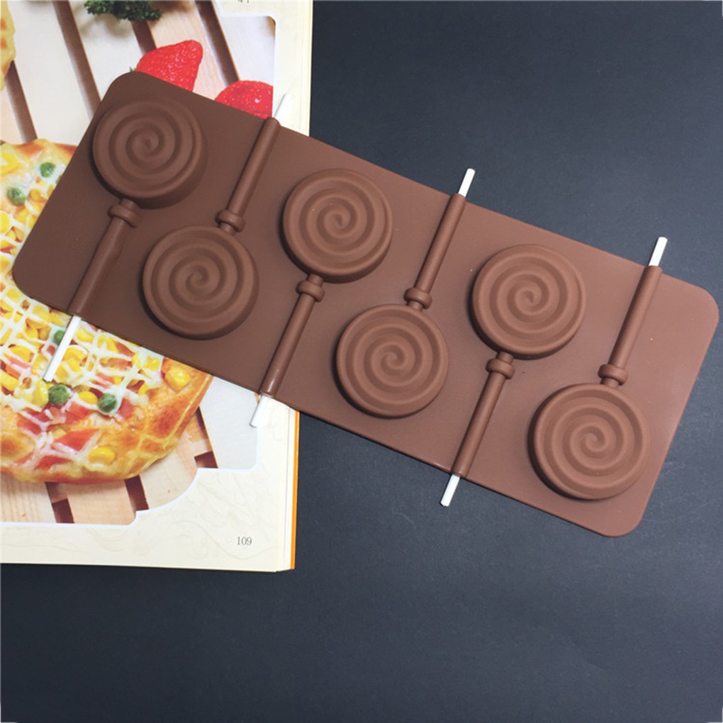 Khuôn silicone hình kẹo mút dùng trong làm bánh