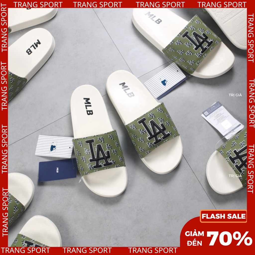 Dép MLB sandal nam nữ unisex thêu nổi phối màu độc đáo Fullbox