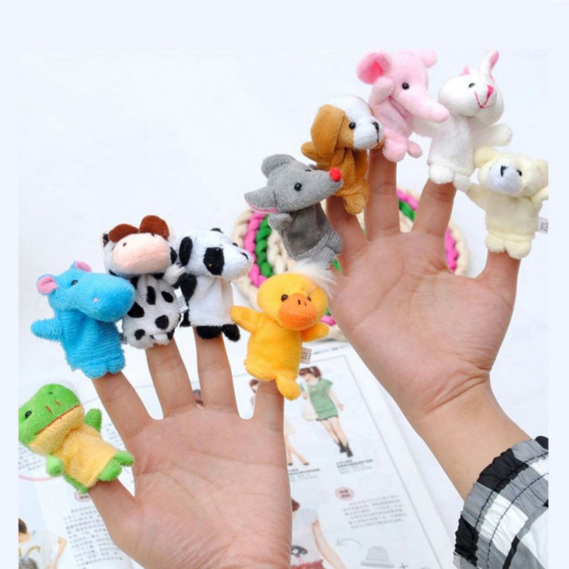 Set 10 rối ngón tay hình dáng động vật xinh xắn dễ thương