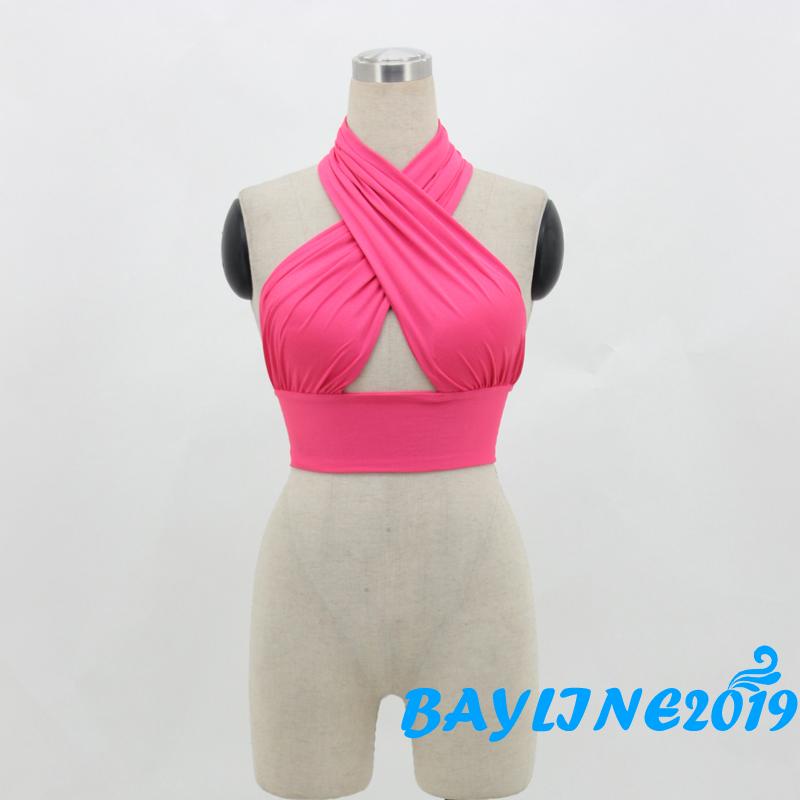 Áo Croptop Hai Dây Màu Sắc Thời Trang Mùa Hè Gợi Cảm Cho Nữ