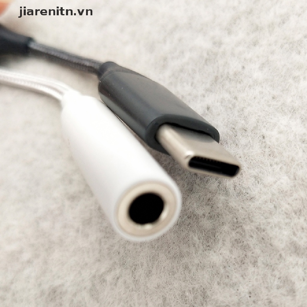 Jiarenitn Type C 3.5 Jack Earphone Audio Aux Cable for USB to 3.5mm Headphones Adapter vn