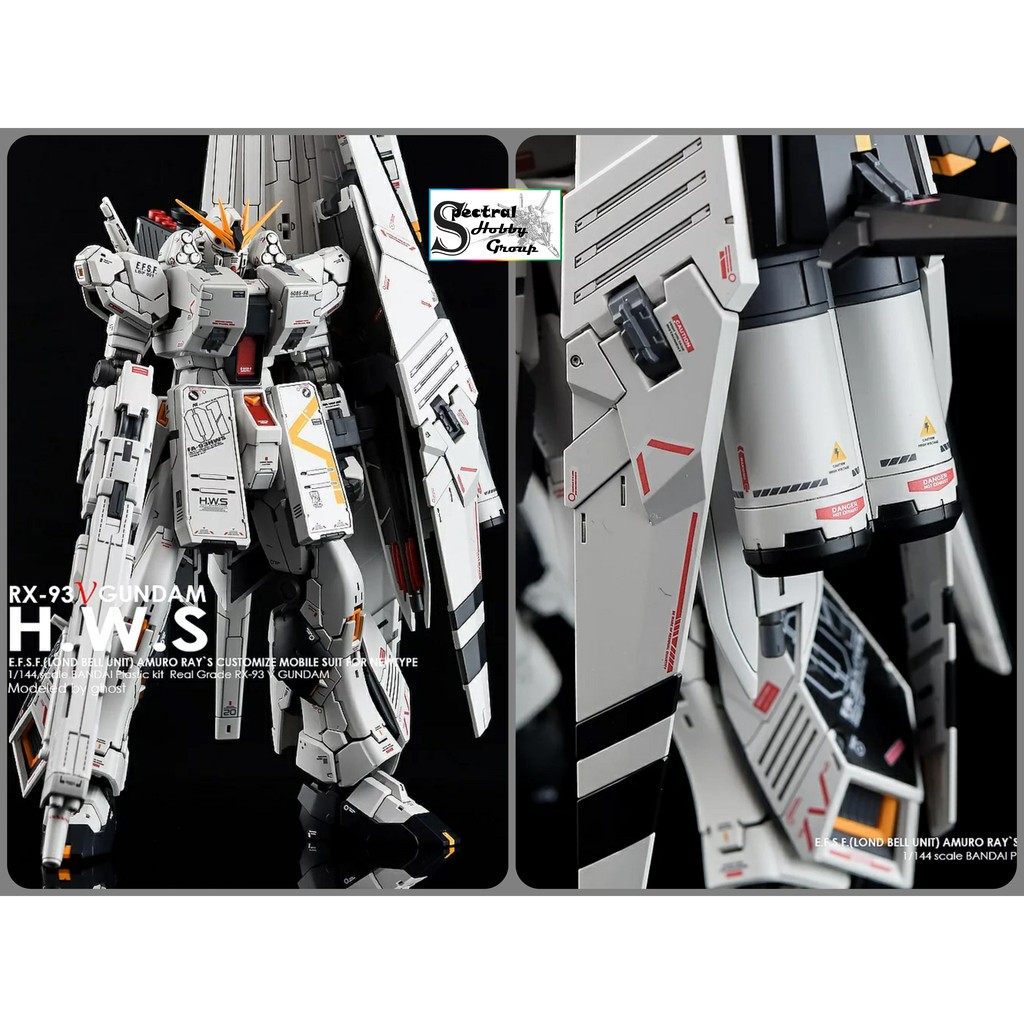 Decal nước dán mô hình RG HG NU gundam RX93 / HWS các loại - Water sticker