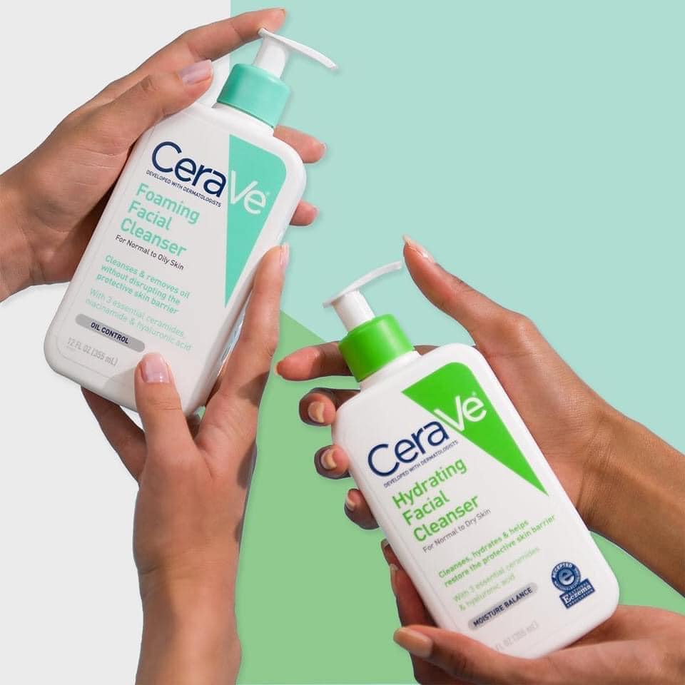 Sữa rửa mặt cerave dịu nhẹ cho da dầu và da nhạy cảm