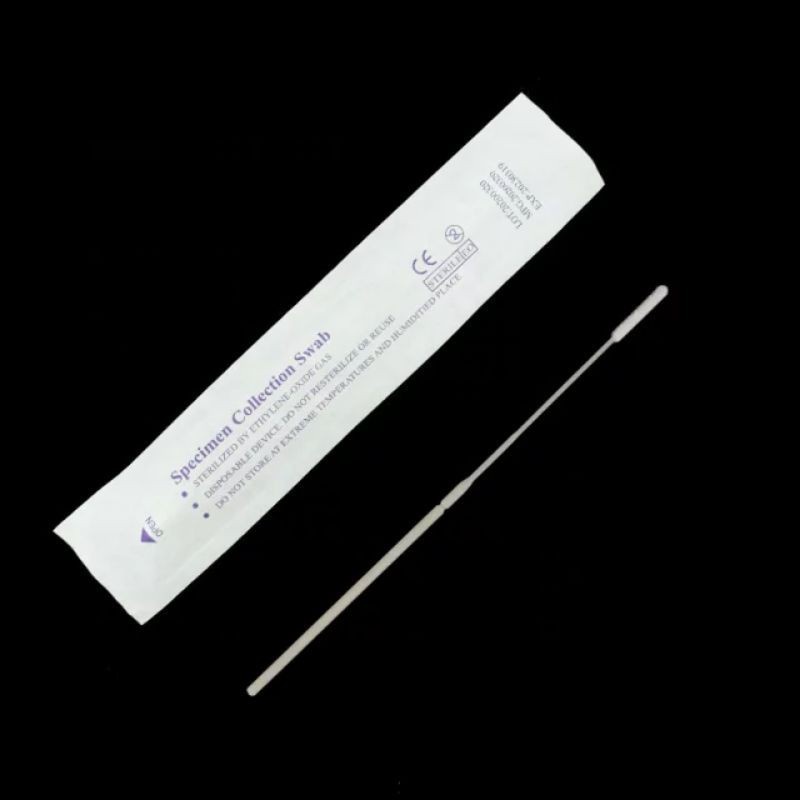 Que test tăm bông lấy dịch tỵ hầu mũi họng (Dùng lấy mẫu bệnh phẩm hầu họng)