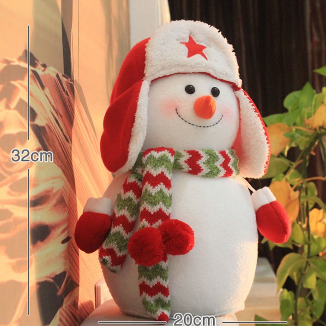 Người tuyết bông giáng sinh trang trí Noel quà tặng noel dễ thương (cao 45cm/ 32cm/ 23cm)