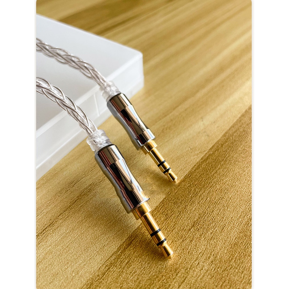Dây Tín Hiệu Âm Thanh - Cáp Âm Thanh 2 Đầu Jack 3.5mm Mạ Bạc Bện Dài 1m, 1.5m, 2m