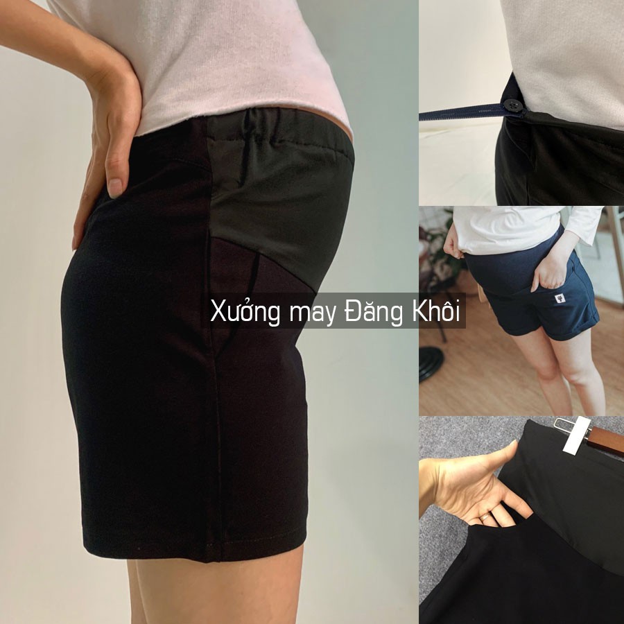 Quần Đùi Bầu ❤️Freeship❤️ Quần Sooc Bầu Mùa Hè Dáng Legging Lửng Short B302