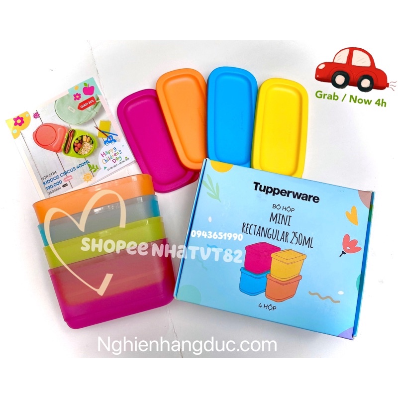 set ăn dặm cho bé mini rectangular 250ml / mini cutie / small saver / vensmart 800ml