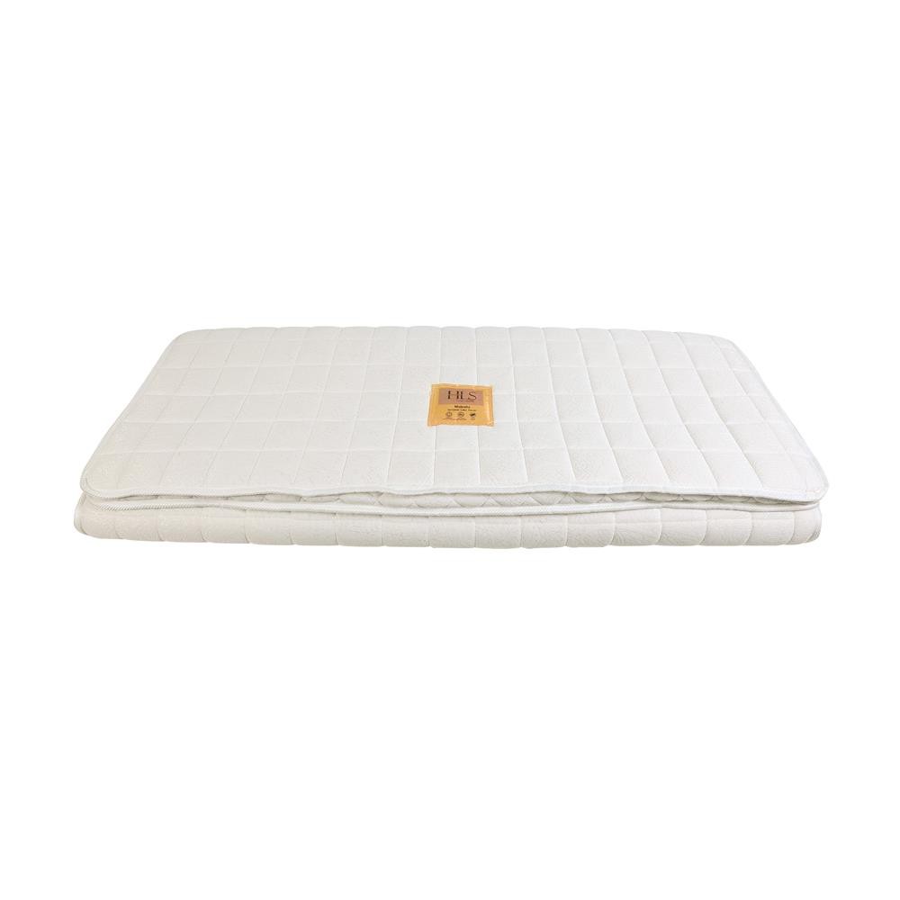 HomeBase HLS Tấm làm mềm nệm topper DÀY như nệm 5CM, SIÊU ÊM chuẩn Châu Âu nhập khẩu từ Thái Lan 198X91CM màu trắng