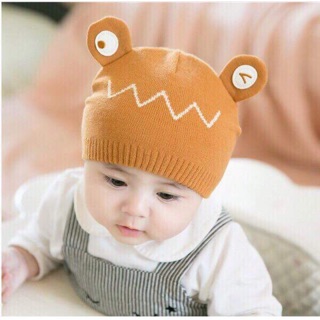 Mũ len mắt ếch bé trai và bé gái đều đội được.