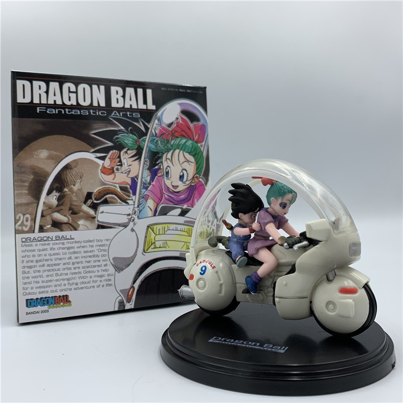 Mô hình bulma cưỡi xe máy với goku  hàng chính hãng siêu đẹp