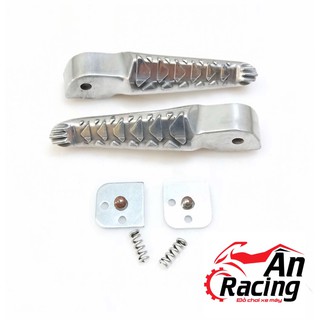 Gác chân nhôm đặc dành cho xe yamaha honda màu trắng