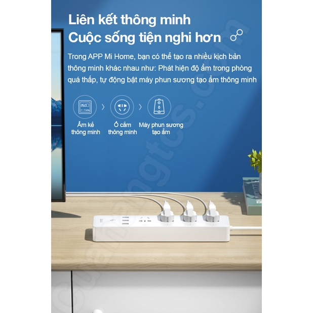 Ổ Cắm Điện Thông Minh Xiaomi Gosund CP5 Wifi 3 USB, kết nối App