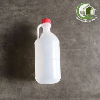 Can nhựa 1 lít màu trắng, có quai cầm