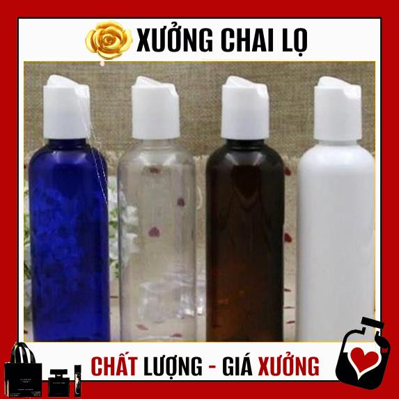 Chai Chiết Mĩ Phẩm ❤ TOP GIÁ RẺ ❤ Chai nhựa pet nắp nhấn trắng đục 50ml,100ml chiết mỹ phẩm , , phụ kiện du lịch