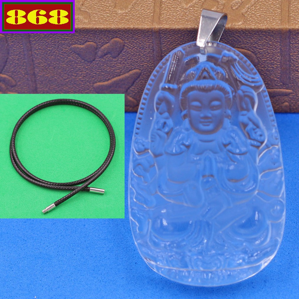 Mặt dây chuyền Phật Thiên thủ thiên nhãn pha lê 5 cm MTRFLTN8 - Hộ mệnh tuổi Tý - Mặt Size lớn