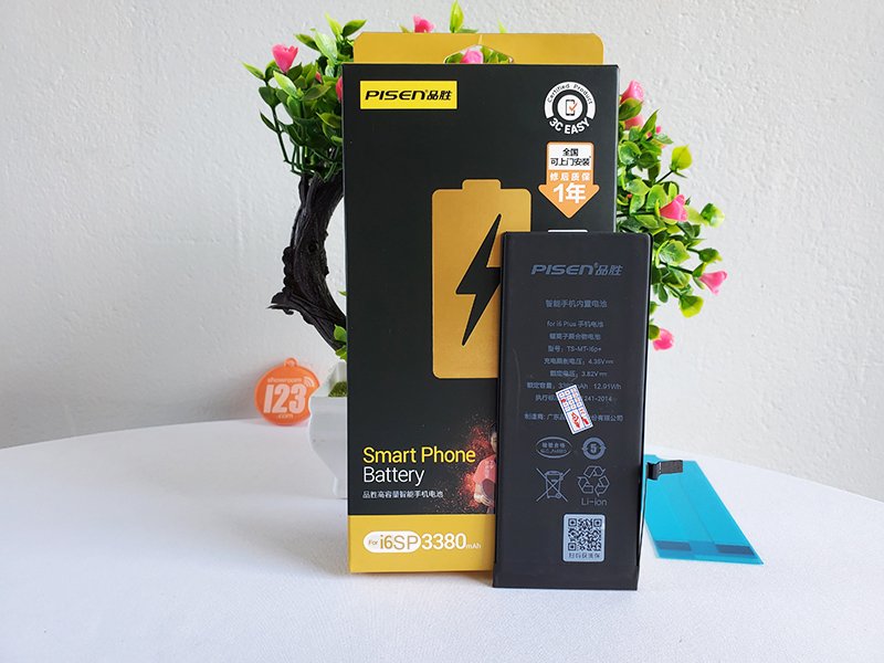 PIN PISEN IP 6S PLUS DUNG LƯỢNG CAO 3380MAh PIN PISEN CHÍNH HÃNG DÙNG CHO IP 6S PLUS BẢO HÀNH 12 THÁNG TOÀN QUỐC .