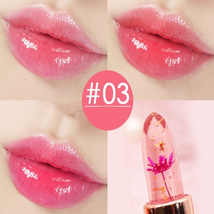 [ SON DƯỠNG MÔI ] Son Thạch Ướp Hoa Son Dưỡng Môi Làm Hồng Cấp Ẩm Biến Đổi Màu Theo Nhiệt Độ | BigBuy360 - bigbuy360.vn