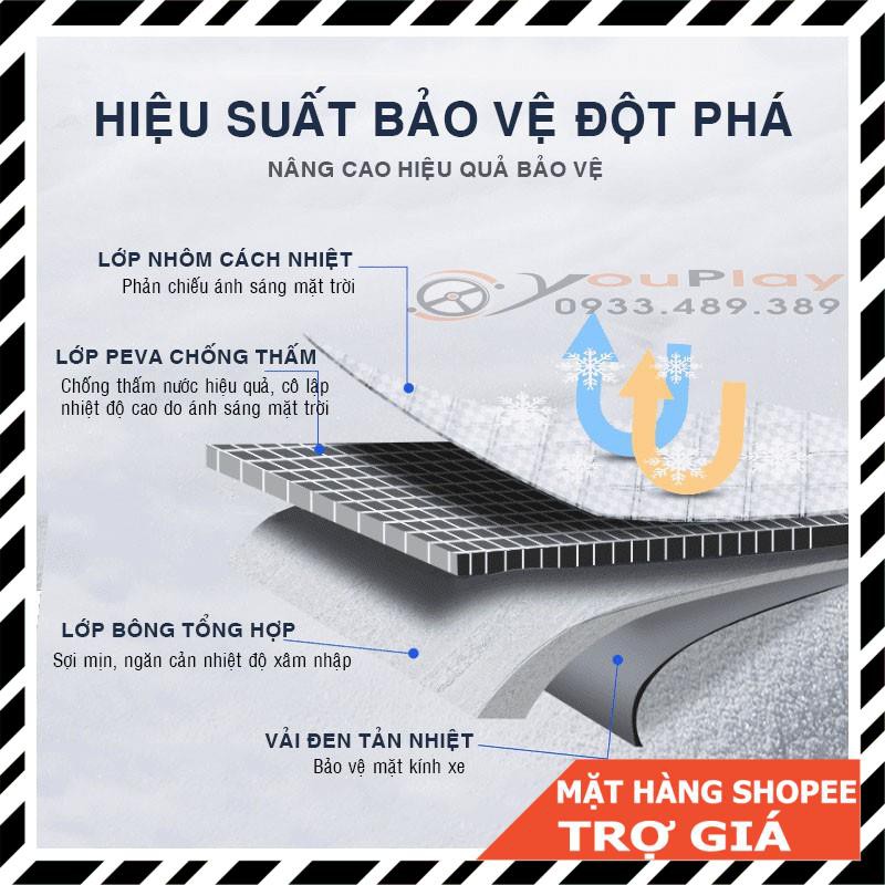 Bạt che nắng kính lái ô tô -  tấm che kính lái cách nhiệt chống nóng hiệu quả