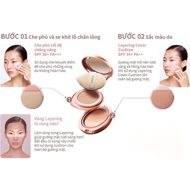  Phấn nước LANEIGE LAYERING COVER CUSHION TONE 23 | BigBuy360 - bigbuy360.vn