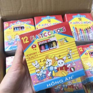 Combo 5 hộp bút sáp 12 màu hồng ân