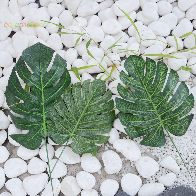 20 lá trầu bà monstera nhân tạo trang trí nội thất